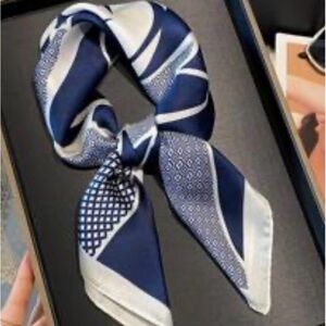 SHEIN Black and White, Blue and White Patterned Scarves. NWT